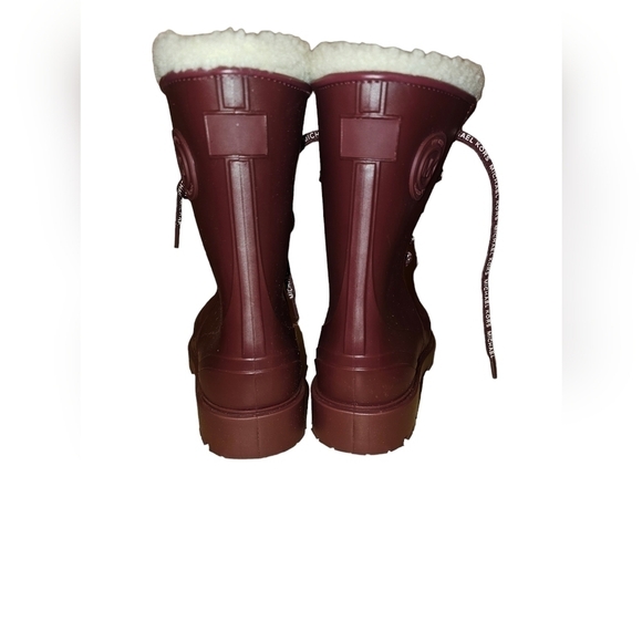 *NEW* Michael Kors burgundy rain/snow boots - Picture 3 of 5
